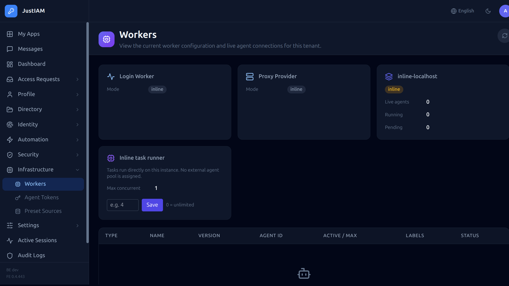 Workers page